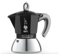 Real Coffee Maker Italian 2 Cups Stainless Steel Bialetti Moka Induction Black
