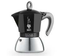Real Coffee Maker Italian 4 Cups Stainless Steel Bialetti Moka Induction Black