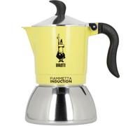 Real Coffee Maker Italian 4 Cups Stainless Steel Bialetti Yellow Villa Primavera