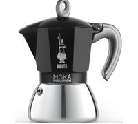 Real Coffee Maker Italian 6 Cups Stainless Steel Bialetti Moka Induction Black
