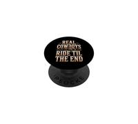 Real Cowboys Ride Til The End PopSockets Adhesive PopGrip