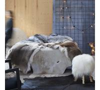 Real Cowhide Rug Brown and White 180x220 cm Berkfield Home Brown Medium