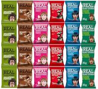 Real Crips Mix Case Jalapeno, Roast Ox, Sweet Chilli, Sea Salt, Vinegar, Cheese & Onion 35g (Pack of 24)