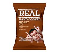 Real Crisps Hand Cooked Roast Ox Flavour 35g (24 Bags)