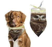 Real Cute Baby Owls Easter Dog Bandanas for Small Medium Large Dogs,Cat Dogs,Pet Scarf - Polyester Cute Bibs.Triangle Pet Scarf for Puppy Pet,Personalized Birthday/Party Fun Idea Gift