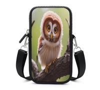 Real Cute Owls (2) Small Crossbody Bag, Lightweight Cell Phone Purse with Strap, Travel Pouch Shoulder Bag for Women