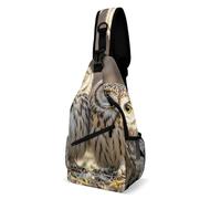 Real Cute Owls Sling Bag Chest Bag Daypack Shoulder Backpack Travel Shoulder Pack Hiking Chest for Women Men