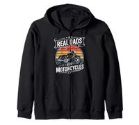 Real Dads Ride Motorcycles Biker Father Zip Hoodie