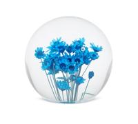 Real Dandelion in Glass Crystal Night Light Preserved Flower Ball Lamp Warm White or Color Changing LED Base Eternal Decoration Unique Home Decor Gift (Violet, Warm Light basWarm Light basee)