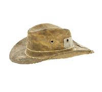 Real Deal Brazil Original Recycled Tarp Hat, Handcrafted in Brazil, Tarp Beige, S