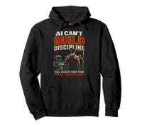 Real Discipline Gym Motivation AI Humor Bodybuilding Retro Pullover Hoodie