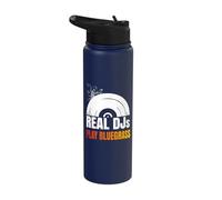 Real DJs Play Bluegrass Gear Bluegrass Music DJ | Bluegrass Stainless Steel Insulated Water Bottle