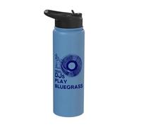 Real DJs Play Bluegrass Stuff for Bluegrass DJ | Bluegrass Stainless Steel Insulated Water Bottle