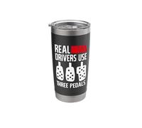 Real Drivers Use Three Pedals Manuals Stick Shift Car Lover Stainless Steel Insulated Tumbler
