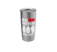 Real Drivers Use Three Pedals Manuals Stick Shift Car Lover Stainless Steel Insulated Tumbler