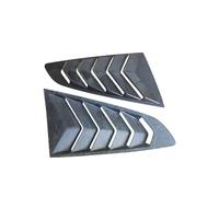 Real Dry Carbon Fiber Add On Style Side Window Quarter Air Vent Louvers Sticker Gloss Black Compatible For Ford Mustang 2018 2019 2020 2021