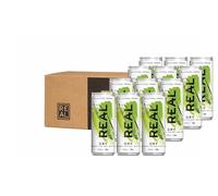 REAL Dry Slow Fermented Sparkling Tea - 12 x 250 ml Cans | Fermented Dragonwell Green Tea & Grape Skin | 100% Natural | Vegan & Gluten-Free | Gently Sparkling | Award-Winning | Made in the UK