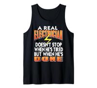 Real Electrician Never Quits Until the Job Is Done Tank Top