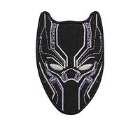 REAL EMPIRE Black Panther Head Logo Embroidered Iron On Patch Sew On Badge For Shirts Jeans Bags Jacket etc