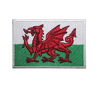 Real Empire Wales National Flag Embroidery Patch/Badge Iron On Or Sew On Patch T-Shirt