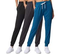 Real Essentials 3 Pack: Ladies Lounge Jogger with Pockets - Multi - Large