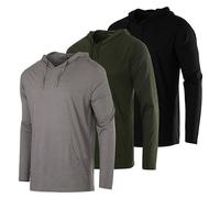 Real Essentials 3 Pack: Men's Cotton Lightweight Casual Pullover Drawstring Hoodie With Pocket (Available In Big & Tall), Set 6, 3XL