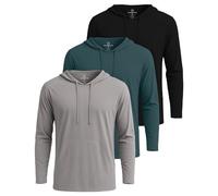 Real Essentials 3 Pack: Men's Cotton Lightweight Casual Pullover Drawstring Hoodie With Pocket (Available In Big & Tall), Set 11, XXL