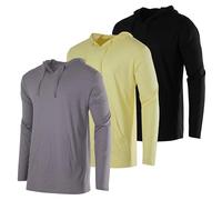Real Essentials 3 Pack: Men's Cotton Lightweight Casual Pullover Drawstring Hoodie With Pocket (Available In Big & Tall), Set 12, M