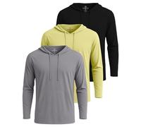 Real Essentials 3 Pack: Men's Cotton Lightweight Casual Pullover Drawstring Hoodie With Pocket, Set 12, XX-Large