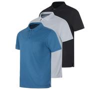 Real Essentials 3 Pack: Mens Short Sleeve Dry-Fit Collared Polo Shirt with Pocket - Active Casual (Available Big & Tall), Set 8, 5X