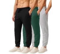 Real Essentials 3 Pack: Men's Tech Fleece Active Athletic Casual Jogger Sweatpants with Pockets (as8, Alpha, xx_l, Regular, Regular, Set C)