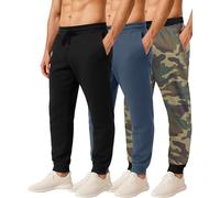 Real Essentials 3 Pack: Men's Tech Fleece Active Athletic Casual Jogger Sweatpants with Pockets (as8, Alpha, xx_l, Regular, Regular, Set G)