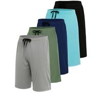 Real Essentials 5 Pack:Men's Dry-Fit Sweat Resistant Active Athletic Performance Shorts, Set Q, X-Large