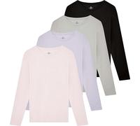 Real Essentials Ladies Cotton Crew Neck LS Clothing (Available in Plus Size), Set 5, S
