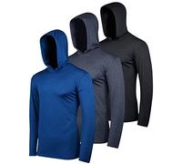 Real Essentials Men’s Quick Dry Fit Jumper Hoody Moisture Wicking Long Sleeve Active Athletic Hoodie Performance Hooded T Shirt Workout Running Fitness Gym Sports Casual Sweatshirt Rugby -Set 7, XXL