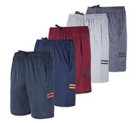 Real Essentials Men's Gym Tennis Shorts, Set F, XXL
