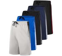 Real Essentials Men's Re Mesh Shorts, Set J, M (Pack of 5)