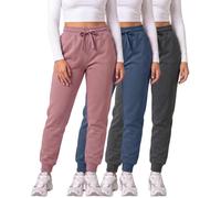Real Essentials Women's Relaxed Fit Fleece Jogger Sweatpants - Casual Sports Style, Set 11, 3X
