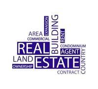 Real Estate Agency Words Agent Realtor Office Vinyl Wall Decals 68x85.5cm Art Decoration DarkBlue