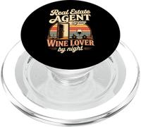 Real Estate Agent By Day Wine Lover By Night Realtor PopSockets PopGrip for MagSafe