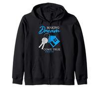 Real Estate Agent Closing Day Keys Home Buyer Dream Design Zip Hoodie