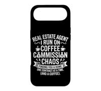Real Estate Agent Coffee Commission Chaos Typography Design Case for iPhone Air