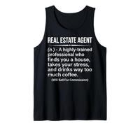Real Estate Agent Funny Dictionary Definition Typography Tank Top