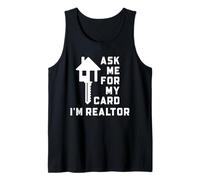 Real Estate Agent Key Logo Business Card Humor Quote Design Tank Top