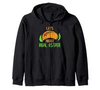 Real Estate Agent Taco Pun Funny Sales Quote Marketing Zip Hoodie