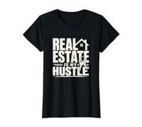 Real Estate Hustle One Ink Agent Quote Value Graphic T-Shirt, Women, Black, S