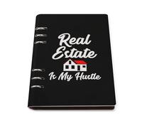 Real Estate Is My Hustle A5 Refillable Notebook Ruled Paper Writing Journal Binder 90 Sheets 6-Ring