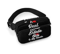 Real Estate is My Hustle Crossbody Fanny Pack Waist Chest Bag with Belt Sling Packs for Workout Traveling Running