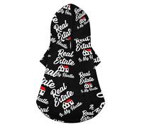 Real Estate is My Hustle Dog Hoodie Luxury Dog Clothes Winter Dog Jacket Pet Clothes Hoodie French Bulldog Teddy Pug Puppy Clothes S