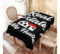 Real Estate Is My Hustle Rectangle Table Cloth Waterproof Tablecloth Kitchen Dining Decorative Fabric Cover